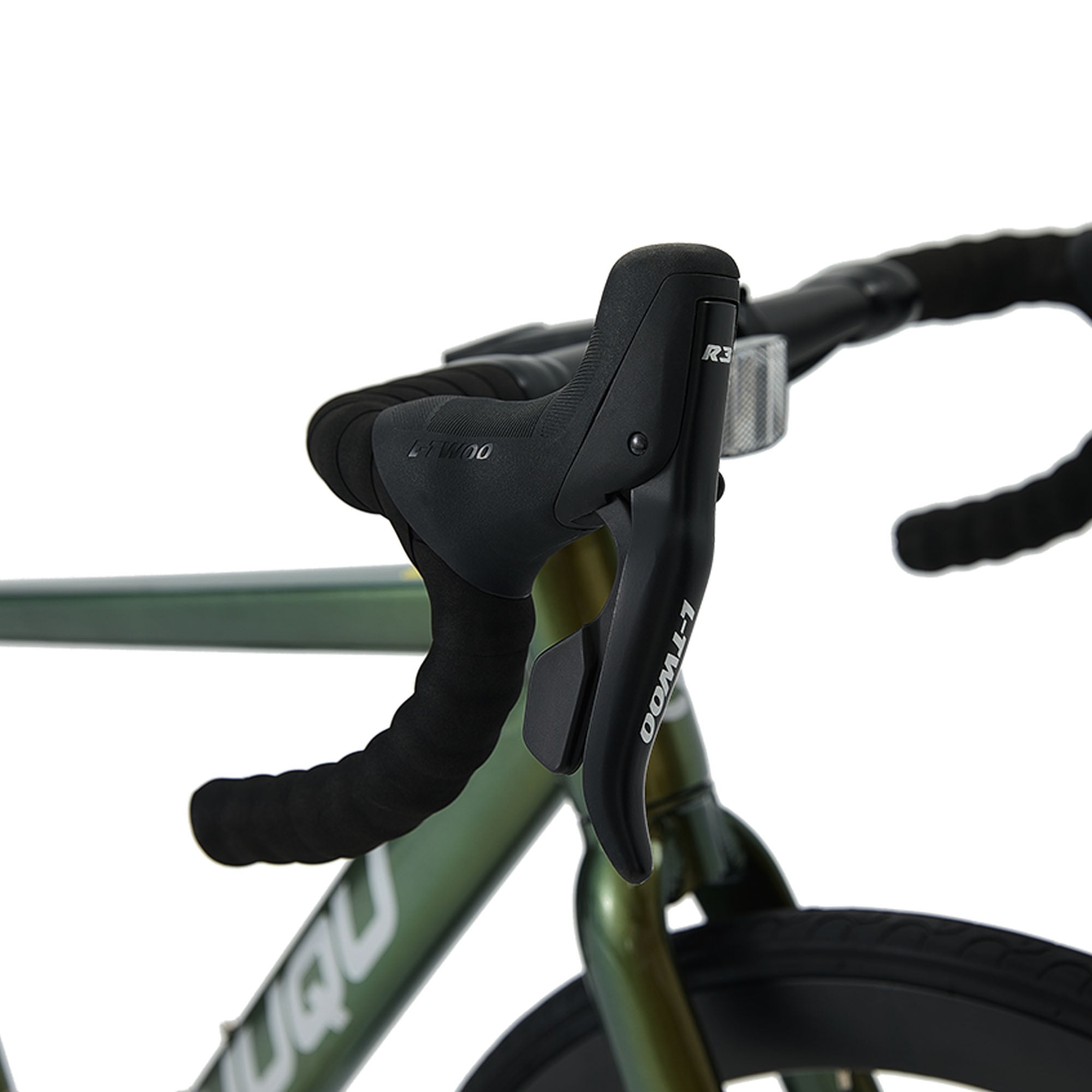 ZUUQU Phaedra 700C Drop Bar Gravel Bike,16-Speed Road bicycle with Disc Brakes ,Green,Adult
