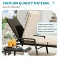 thumbnail image 4 of AECOJOY 2PCS Patio Rattan Lounge Chair Chaise Recliner Back Adjustable Cushioned Beige, 4 of 10