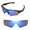 Ice Blue Coated - Non Polarized, variant on Walleva 24K Gold Mirror Coated Polarized Replacement Lenses Yellow Earsocks for Oakley Radar Path Sunglasses
