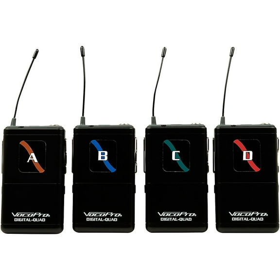 VocoPro FIELD-QUAD-B Portable 4 Lavalier Field/Camera-Mountable Wireless Microphone System, 902-927.2mHz Band 9