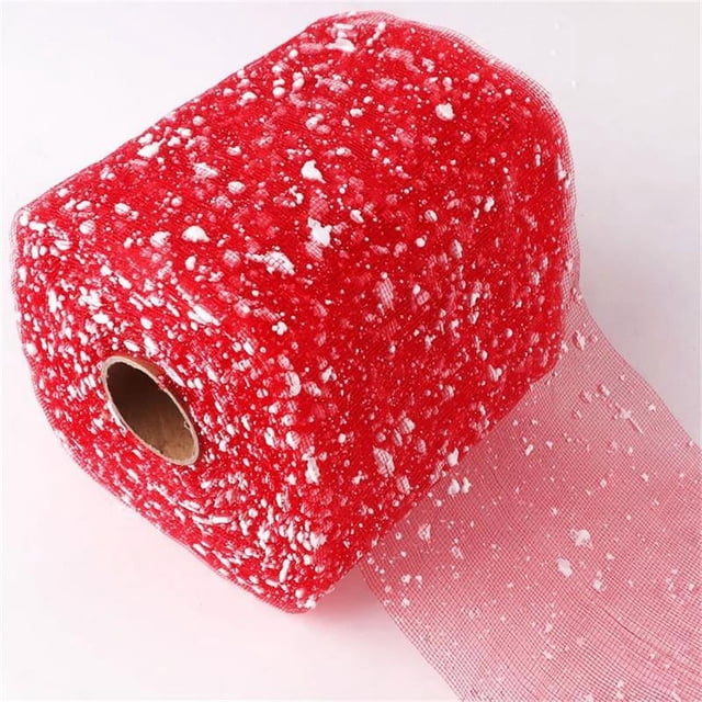 Nvzi flowers, gifts, gift box decorations, gifts, fresh flowers, snow dot gauze mesh packaging mesh, (15 * 1500cm, red)