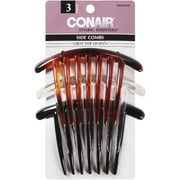 Conair Styling Essentials Side Combs, 3 Pack