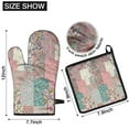 thumbnail image 6 of Pioneer Flower Kitchen Oven Mitt and Pot Holder Sets 2 Pcs for Baking, Cooking and Grilling, Heat Resistant Up To 392 °F, 6 of 7