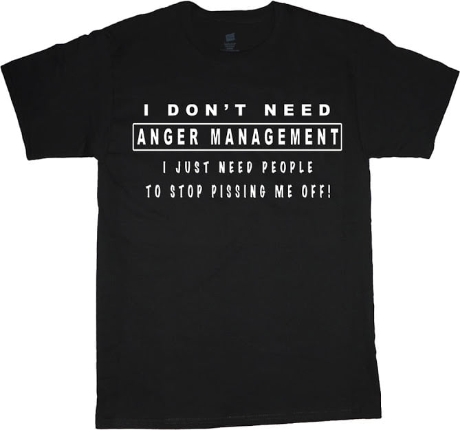 Mens Graphic Tees Funny Shirts for Men Anger Management T-shirt 