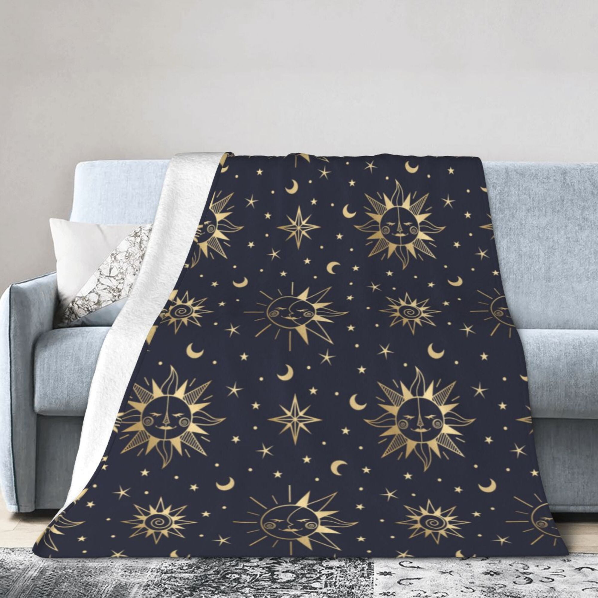 Sun Smile Pattern Print Blanket