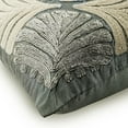 thumbnail image 2 of The HomeCentric Pillow Case, Silver Euro Pillow Covers, Pack of 2, 24x24 inch (60x60 cm) Silk Sofa Pillow Covers, Pillow Covers with Zardosi Embroidery, Abstract, Modern Style Pillow - Moderno Two, 2 of 3