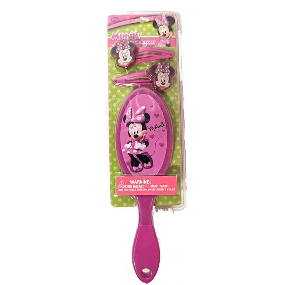 Minnie Mouse Hair Brush with Hair Clips Hair Accessory Set