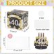 thumbnail image 2 of Caja de dinero para el 40 cumpleaños, caja de regalo de dinero con 100 bolsas transparentes para sorpresas de cumpleaños, decoraciones para fiestas, negro y dorado, 2 of 6