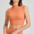 thumbnail image 5 of Women's Sports Bra High Elasticity Shock-absorbing Sports High Neck Fixed Cup Yoga Drying Bra Bras for Women No Underwire Orange M, 5 of 5