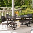thumbnail image 2 of Noble House Palermo 6 Piece Aluminum Patio Dining Set in Brown, 2 of 18