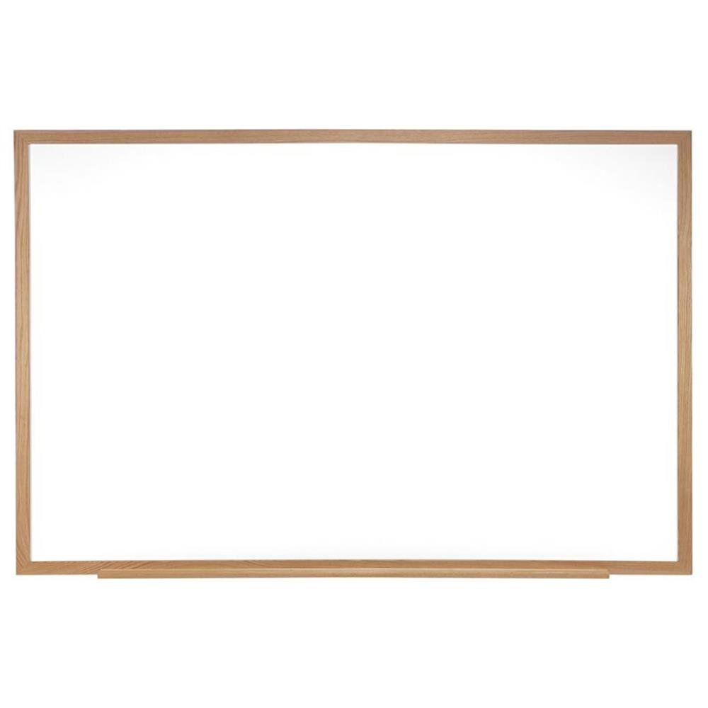Ghent 48.5" x 72.5" Wood Frame Non-Magnetic Whiteboard