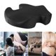 thumbnail image 4 of Cojín de espuma viscoelástica para asiento, almohada ortopédica antideslizante para espalda, soporte para espalda para silla de escritorio de oficina, malla negra Salvador Cojín del asiento, 4 of 10