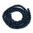 thumbnail image 2 of Opaque Solid Color Glass Beads Strands Faceted Rondelle Steel Blue 4x3mm Hole: 0.4mm about 113~115pcs/strand 41~42cm, 2 of 3
