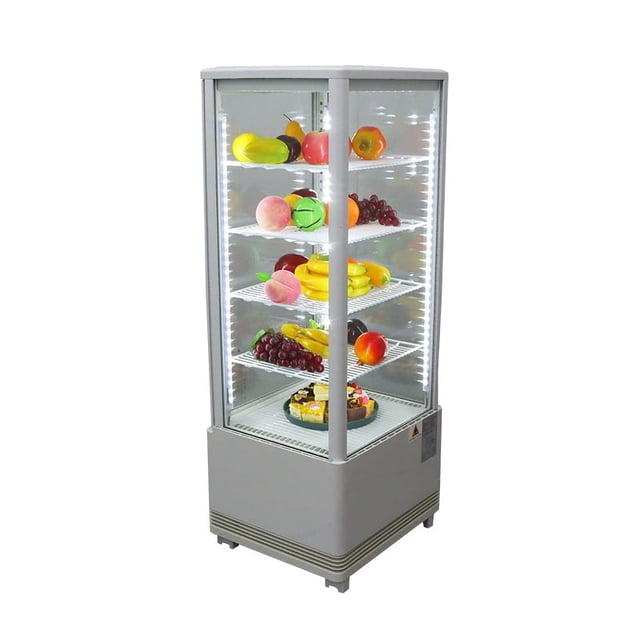 Vitrine Commerciale en Verre Réfrigérée pour Gâteaux, Vitrine Réfrigérée pour Boissons et Gâteaux avec Décongélation Automatique 110 V