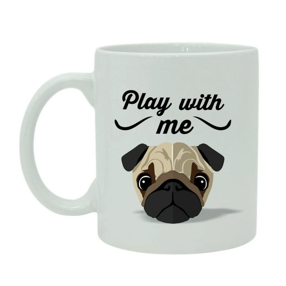 Play With Me Coffee Mug Printed Quote White Tea Cup With Free Gift Box