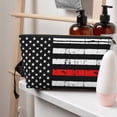 thumbnail image 7 of Red Line Flag Small Purse Organizer Zipper Cosmetic Handbag Tote Pouch For Women, 7 of 7