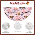 thumbnail image 3 of Fotbe Pink Butterfly Daisy Pattern Christmas Tree Skirt, Tree Skirts Plush Christmas Decorations, Christmas Tree Skirts Xmas Decorations Holiday Party Decor-36", 3 of 6