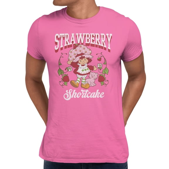 Strawberry Shortcake Berry Sweet '79 Collegiate Men's T Shirt (Azalea, S-XXXL)