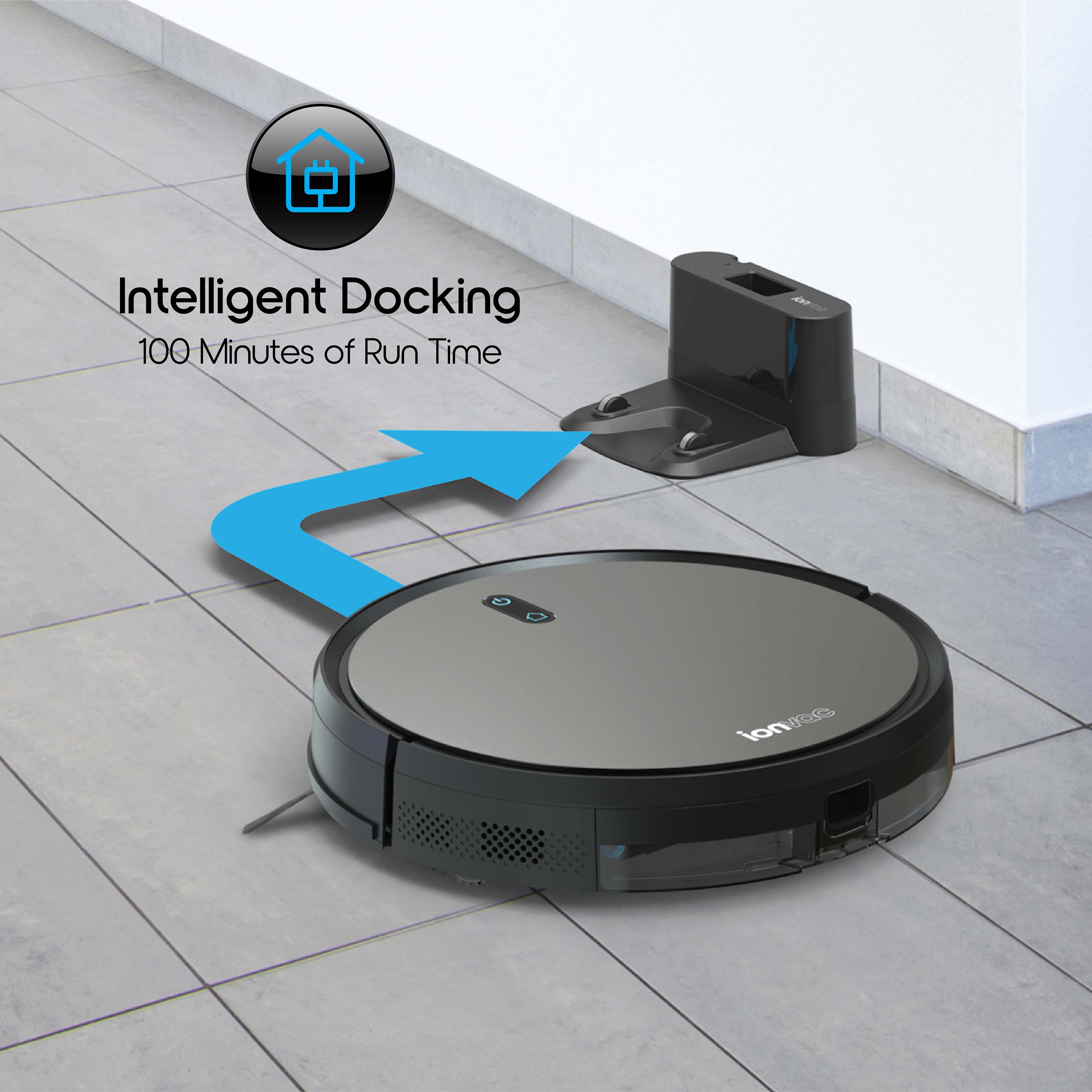 IonVac UltraClean Robovac with Smart Mapping, Wi-Fi Robot Vacuum Cleaner with App/Remote Control - image 6 of 10
