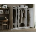 thumbnail image 4 of 100% Solid Wood Cosmo 4-Door Wardrobe with Mirrored Doors, 4 of 6