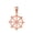 Rose, variant on 10k White Buddhism Dharmachakra Dharma Wheel Pendant(PENDANT ONLY)