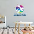thumbnail image 3 of Sports Wall Decals for Boy's Bedroom - Football in Air with Greatest Game on Earth Written on it Wall Sticker Decal With Easy Installation Instructions Wall Decal Sticker - Size: 30 In x 27 In, 3 of 5