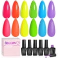thumbnail image 1 of Set de esmaltes de uñas Beetles Neon Gel Summer con lámpara UV de 6 colores, 1 of 6