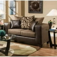 thumbnail image 1 of Emboss Polyester Transitional Loveseat, 1 of 2