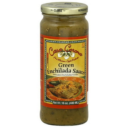 Casa Corona Green Medium Enchilada Sauce, 16 oz (Pack of 12)