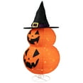 thumbnail image 6 of Northlight LED Lighted Jack-O-Lanterns in Witch's Hat Outdoor Halloween Decoration - 34", 6 of 10