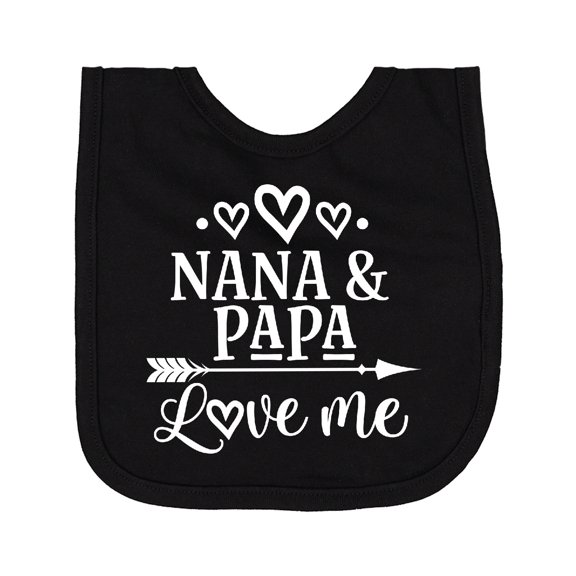 Inktastic Nana Papa Love Me Grandkids Newborn Bib