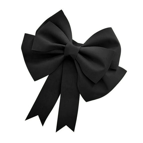 Farfi Christmas Big Bow Decoration Wedding Large Bow Ornament for Holiday Tree Wreath Porch Window Door Decor (Black ,30cm)