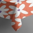 thumbnail image 3 of Orange Daisy Flower White Petals Pattern Rectangle Tablecloth 60"x84",Waterproof Polyester Rectangle Table Cloth, Wipeable Spillproof Polyester Tablecloth for Dining, Camping, Indoor and Outdoor, 3 of 5
