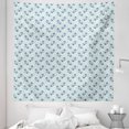 thumbnail image 1 of Anchor Tapestry, Abstract Water Droplets Anchors with Marine Vintage Wavy Ocean, Fabric Wall Hanging Decor for Bedroom Living Room Dorm, 5 Sizes, Mint Green Dark Blue, by Ambesonne, 1 of 1