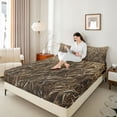 thumbnail image 4 of Feelyou Branches Plant Adult Queen Sheet Sets, Rustic Farmhouse Bed Set, 4 Pieces, 4 of 7