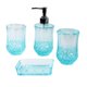 thumbnail image 5 of 4 piezas Portacepillos de dientes Dispensador de loción Artículos de tocador Jabonera Vaso para cepillo de dientes Azul, 5 of 9