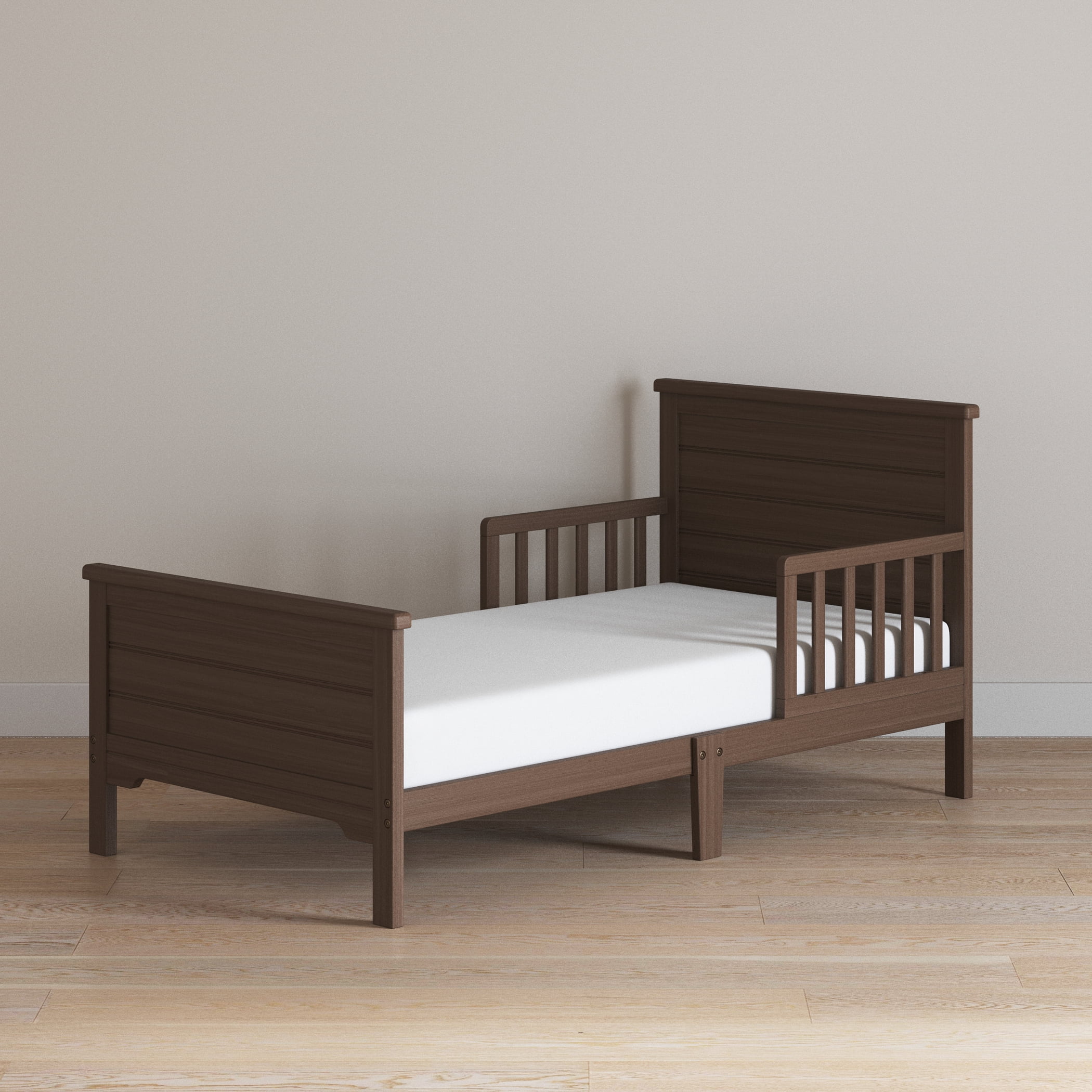 Child Craft Forever Eclectic Woodland Toddler Bed with Rails, Brushed Truffle