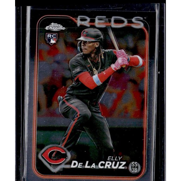 Collectible 2024 Topps Chrome Elly De La Cruz #44 RC Cincinnati Reds MLB Baseball Trading Card