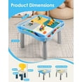thumbnail image 6 of Kids Activity Table and Chair Set with 320Pcs Building Blocks, All in One Sand/Water/Sensory Desk with Storage, STEM Toys Toddler Learning Playset Table for Boys Girls Gifts 3 4 5-10 Years Old, 6 of 8
