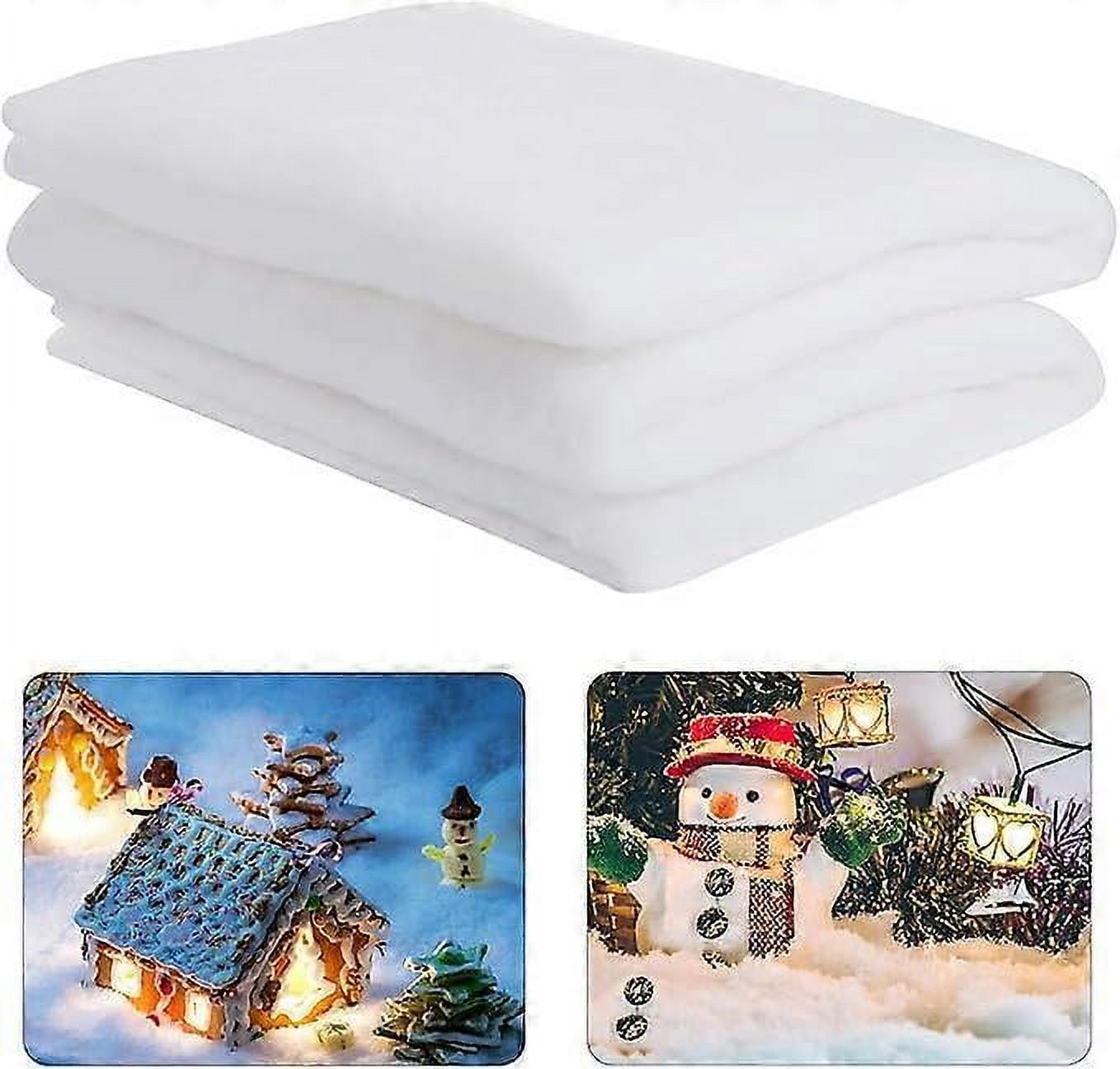 Fausse Neige Décorative En Coton PP - Pour Décoration De Noël, Crèche, Sapin - Neige Artificielle Réutilisable - Effet Réaliste Et Doux