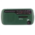thumbnail image 1 of Radio Portátil Solar con Manivela, 1200 MAh, USB, Altavoz de Emergencia para Exteriores, Estéreo, Color Verde., 1 of 5