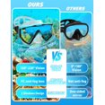 thumbnail image 4 of Set de Snorkel Greatever Pano con Máscara para Adultos de 3 Ventanas Anti-vaho, 4 of 7