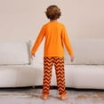 thumbnail image 5 of GYRATEDREAM Family Matching Halloween Pajamas Sets Dad/Mom/Kids Long Sleeve Happy Halloween Pumpkin Print 2 Piece Pjs Funny Sleepwear Jammies for 1-2Y(Kids) Orange, 5 of 9