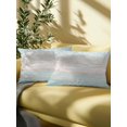 thumbnail image 5 of Outdoor Pillows Waterproof, Vintage Teal Grey Throw Pillows with Inserts Included, Farmhouse Barn Wooden Striped Indoor Outdoor Decorative Lumbar Pillow for Bed/Couch/Patio 12"x20", 2Pcs, 5 of 8