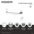thumbnail image 4 of Kingston Brass GB1436ES Made To Match 36-Inch x 1-1/4-Inch O.D. Stainless Steel Grab Bar in Brushed, 4 of 5