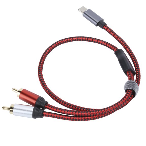 Cable de audio tipo Cto RCA, chapado en oro Cable de audio macho tipo C chapado en oro Cable de audio RCA Altamente versátil