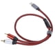 thumbnail image 1 of Mecanografíe el cable de audio de Cto RCA, rendimiento afinado finamente del cable de audio masculino de TypeC RCA Jack del chapado en oro, 1 of 8