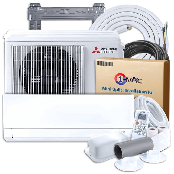 Mitsubishi 28.4 SEER2 GX-Series 9000 BTU Single Zone Mini Split Heat Pump 230v System