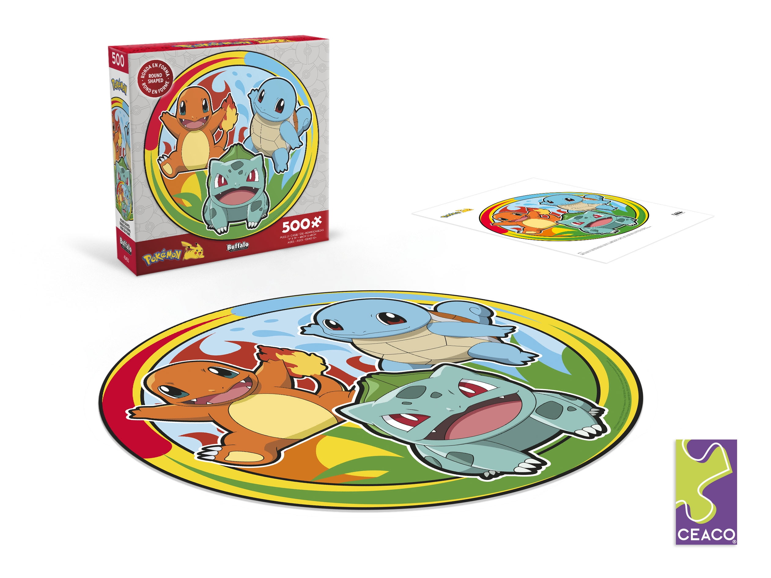 Ceaco Kanto Badge Pokemon 500 Piece Interlocking Jigsaw Puzzle