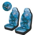 thumbnail image 3 of Uorisanigo Car Seat Cover Front for Cars, Easy to Install Blue Marble Cover Set, Stretchy Plush High Back Bucket Seat Covers Accessories Auto Trucks Van SUV,2 Packs, 3 of 7